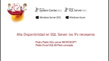 Las 12 horas de Datacenter 2012. SQL Server 2012. Alta Disponibilidad en SQL Server: los 9's necesarios